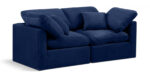 Indulge 70" Velvet Upholstered 2pc. Modular Loveseat - Image 3