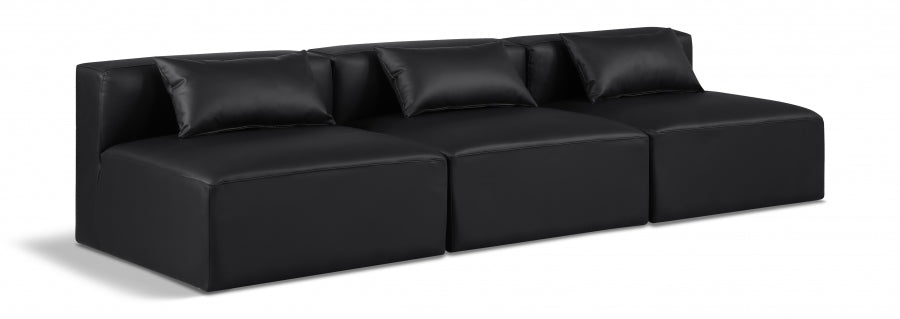 38357.jpg Cube 108" Vegan Leather Upholstered 3pc. Armless Modular Sofa - Image 1