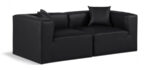 Cube 72" Vegan Leather Upholstered 2pc. Modular Loveseat