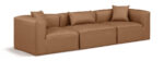 Cube 108" Vegan Leather Upholstered 3pc. Modular Sofa - Image 7