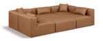 Cube 108" Vegan Leather Upholstered 6pc. Modular Sectional - Image 7