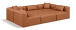 Cube 108" Vegan Leather Upholstered 6pc. Modular Sectional - Image 5