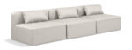 Cube 108" Vegan Leather Upholstered 3pc. Armless Modular Sofa - Image 6