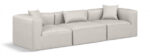 Cube 108" Vegan Leather Upholstered 3pc. Modular Sofa - Image 6