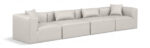 Cube 144" Vegan Leather Upholstered 4pc. Modular Sofa - Image 6