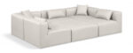 Cube 108" Vegan Leather Upholstered 6pc. Modular Sectional - Image 6