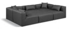 Cube 108" Vegan Leather Upholstered 6pc. Modular Sectional - Image 2