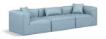 Cube 108" Vegan Leather Upholstered 3pc. Modular Sofa - Image 4