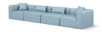 Cube 144" Vegan Leather Upholstered 4pc. Modular Sofa - Image 4