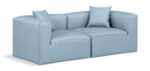 Cube 72" Vegan Leather Upholstered 2pc. Modular Loveseat - Image 4