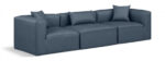 Cube 108" Vegan Leather Upholstered 3pc. Modular Sofa - Image 3