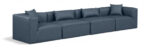 Cube 144" Vegan Leather Upholstered 4pc. Modular Sofa - Image 3