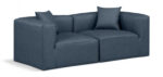 Cube 72" Vegan Leather Upholstered 2pc. Modular Loveseat - Image 3