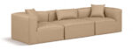 Cube 108" Vegan Leather Upholstered 3pc. Modular Sofa - Image 8