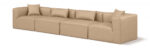 Cube 144" Vegan Leather Upholstered 4pc. Modular Sofa - Image 8