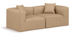 Cube 72" Vegan Leather Upholstered 2pc. Modular Loveseat - Image 8