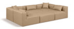 Cube 108" Vegan Leather Upholstered 6pc. Modular Sectional - Image 8