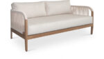 Maui 68" Water Resistant Fabric Upholstered Outdoor Patio Loveseat - Image 2