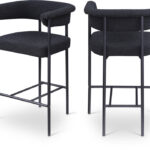Malin Boucle Fabric Upholstered Counter Stool