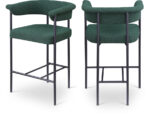 Malin Boucle Fabric Upholstered Counter Stool - Image 3
