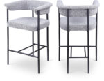 Malin Boucle Fabric Upholstered Counter Stool - Image 2