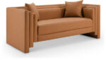 Everett 67" Vegan Leather Upholstered Loveseat - Image 2
