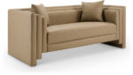 Everett 67" Vegan Leather Upholstered Loveseat - Image 5