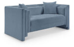 Everett 67" Chenille Fabric Upholstered Loveseat - Image 4