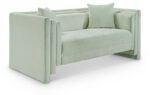 Everett 67" Chenille Fabric Upholstered Loveseat - Image 9