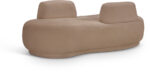 Argyle Teddy Fabric Upholstered Chaise/Loveseat - Image 2