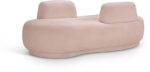 Argyle Teddy Fabric Upholstered Chaise/Loveseat - Image 5