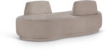 Argyle Chenille Fabric Upholstered Chaise/Loveseat - Image 5