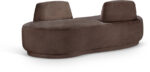 Argyle Chenille Fabric Upholstered Chaise/Loveseat - Image 7