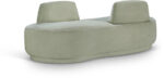 Argyle Chenille Fabric Upholstered Chaise/Loveseat - Image 8