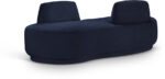 Argyle Chenille Fabric Upholstered Chaise/Loveseat - Image 3