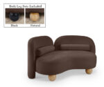 Daphne 64" Chenille Fabric Upholstered Loveseat - Image 4