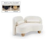 Daphne 64" Chenille Fabric Upholstered Loveseat - Image 3