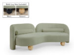 Daphne 89" Chenille Fabric Upholstered Sofa - Image 5