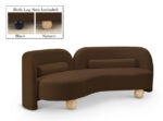 Daphne 89" Velvet Upholstered Sofa - Image 4
