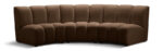 Infinity 119" Velvet Upholstered 3pc. Modular Sectional - Image 9