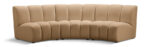 Infinity 119" Velvet Upholstered 3pc. Modular Sectional - Image 8