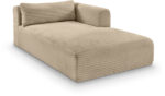 Shaggy Corduroy Performance Fabric Upholstered Chaise - Image 5