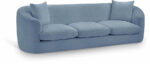 Penelope 92.5" Chenille Fabric Upholstered Sofa - Image 5