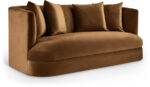 Alder 66" Velvet Upholstered Loveseat - Image 9