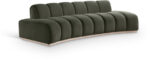 Jace 106" Velvet Upholstered Sofa - Image 3