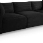 Shaggy 109" Corduroy Performance Fabric Upholstered Modular Sofa