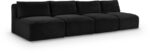 Shaggy 124" Corduroy Performance Fabric Upholstered Modular Sofa