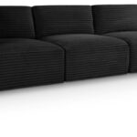 Shaggy 140" Corduroy Performance Fabric Upholstered Modular Sofa