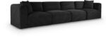 Shaggy 140" Corduroy Performance Fabric Upholstered Modular Sofa