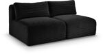 Shaggy 62" Corduroy Performance Fabric Upholstered Modular Loveseat